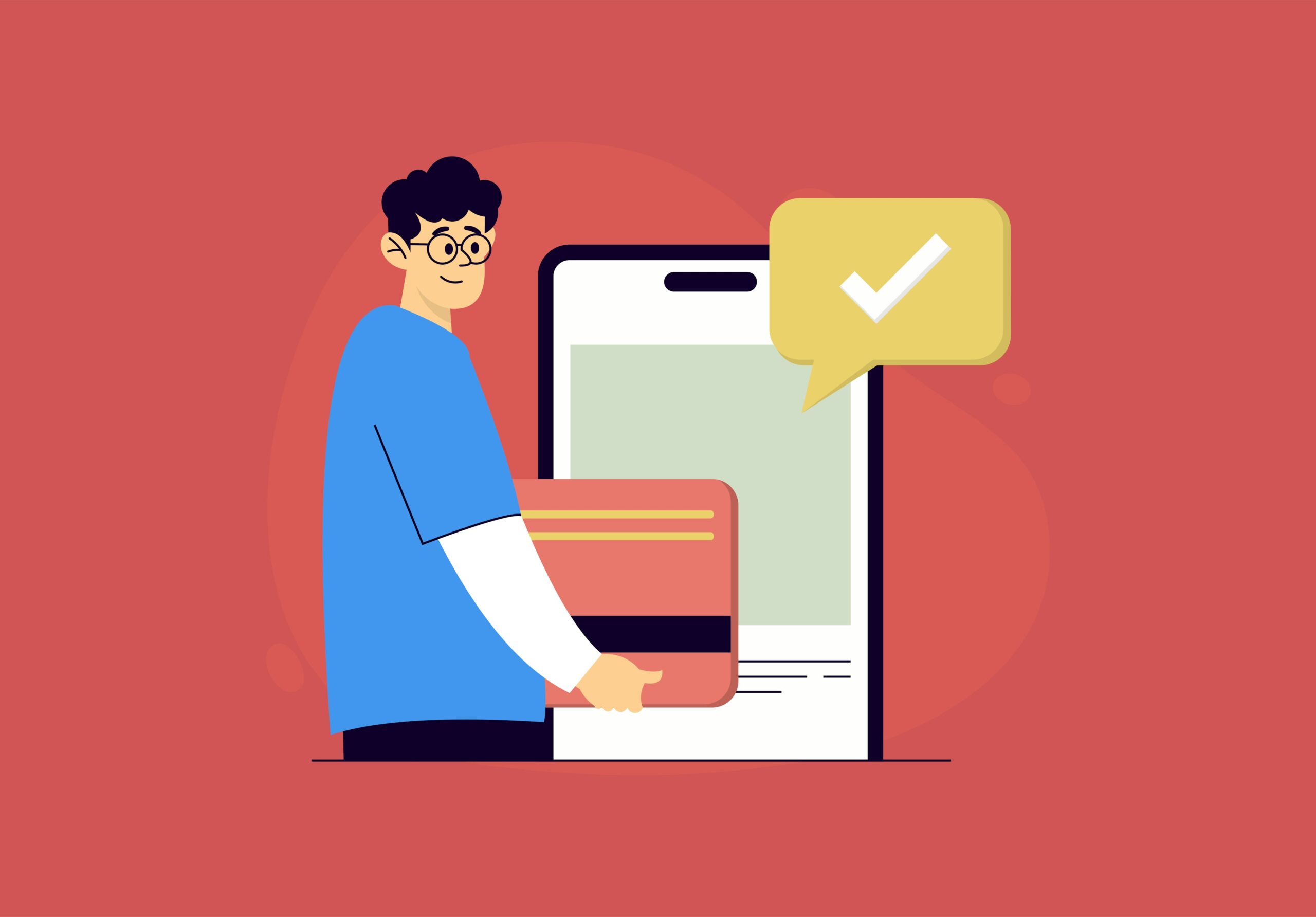 A person's hand holding a credit card in front of a laptop screen displaying a checkout page, symbolizing a smooth and easy online purchase.