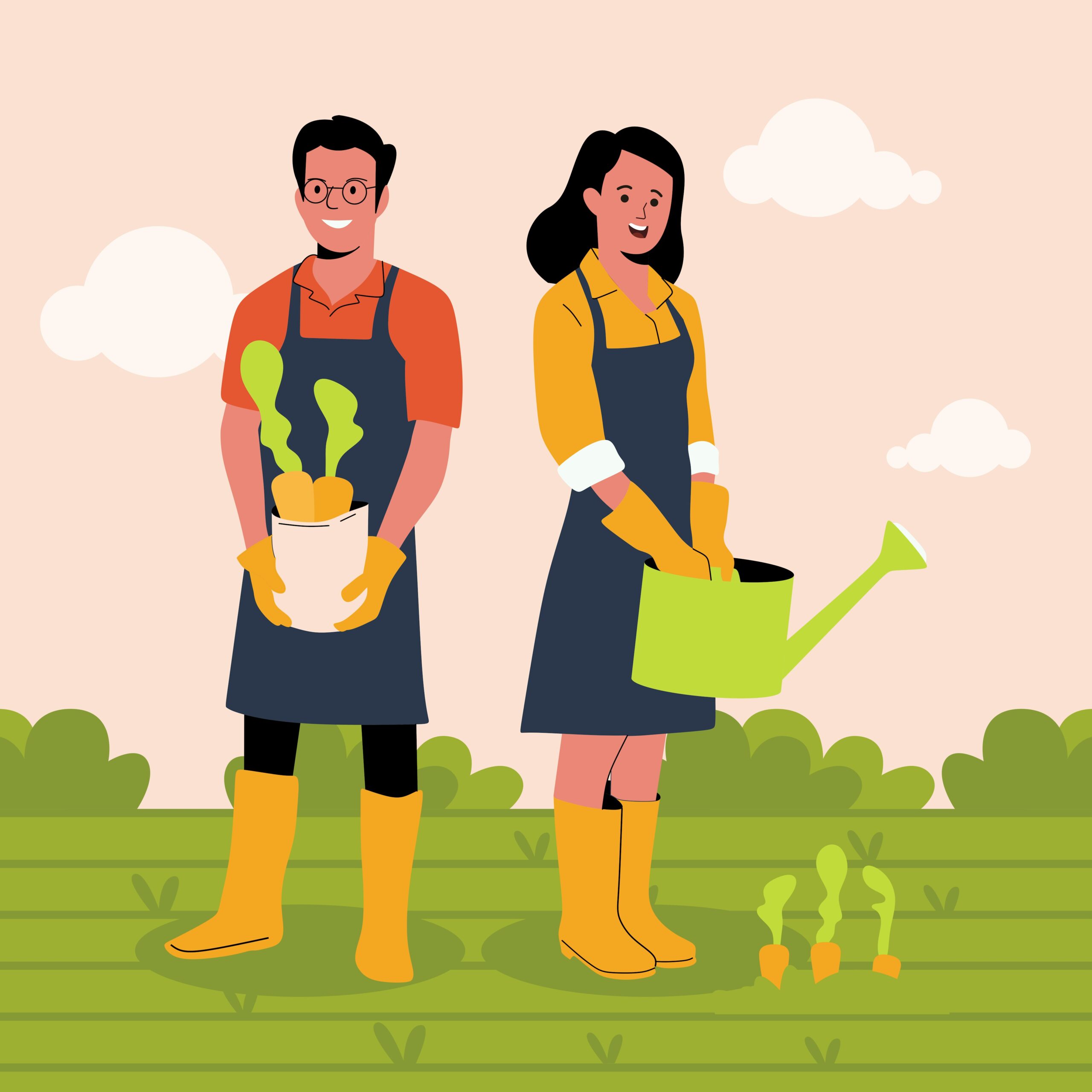 A person tending to a small, thriving plant in a pot, symbolizing the care and nurturing required to grow an engaged email subscriber list.