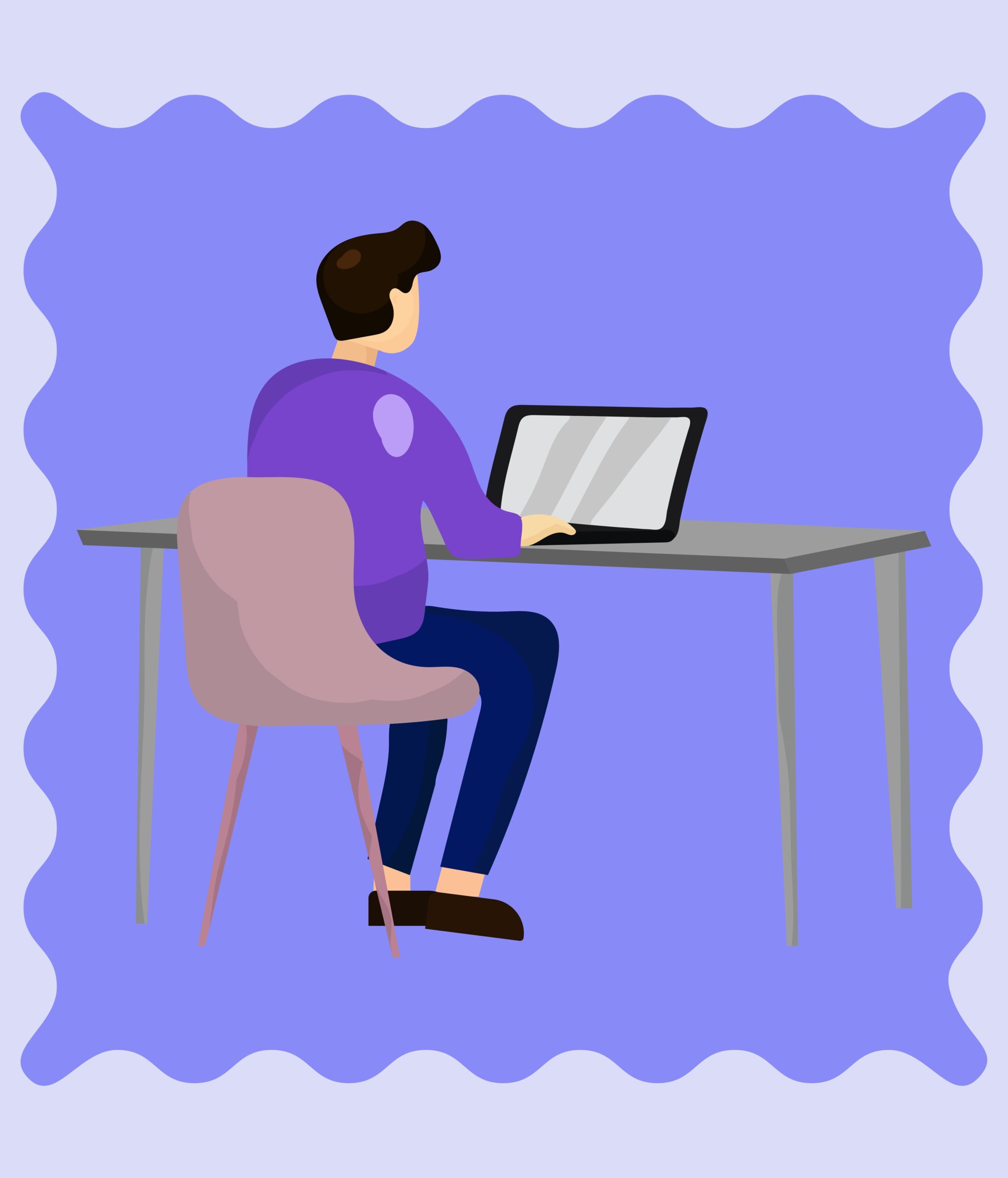 A person working on a laptop with charts and graphs in the background, symbolizing the strategic foundation of email list building.